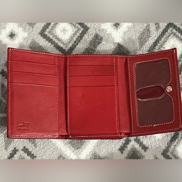 Lodis Red Leather Wallet - Picture 1 of 3
